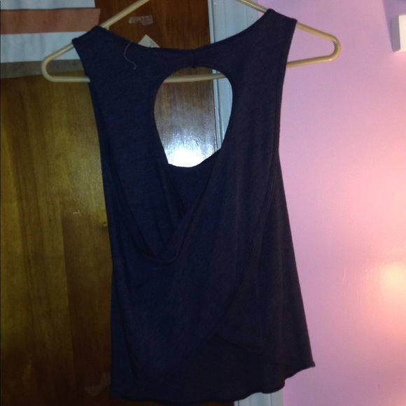 Navy blue crop top - Picture 3 of 4